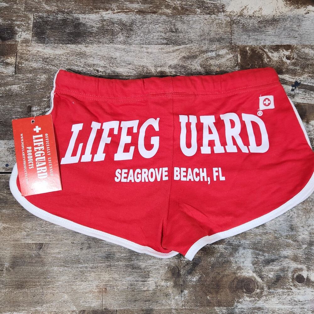 Life Guard Shorts Womens Small Micro Mini Florida Souvenir Beach Pool Vacation